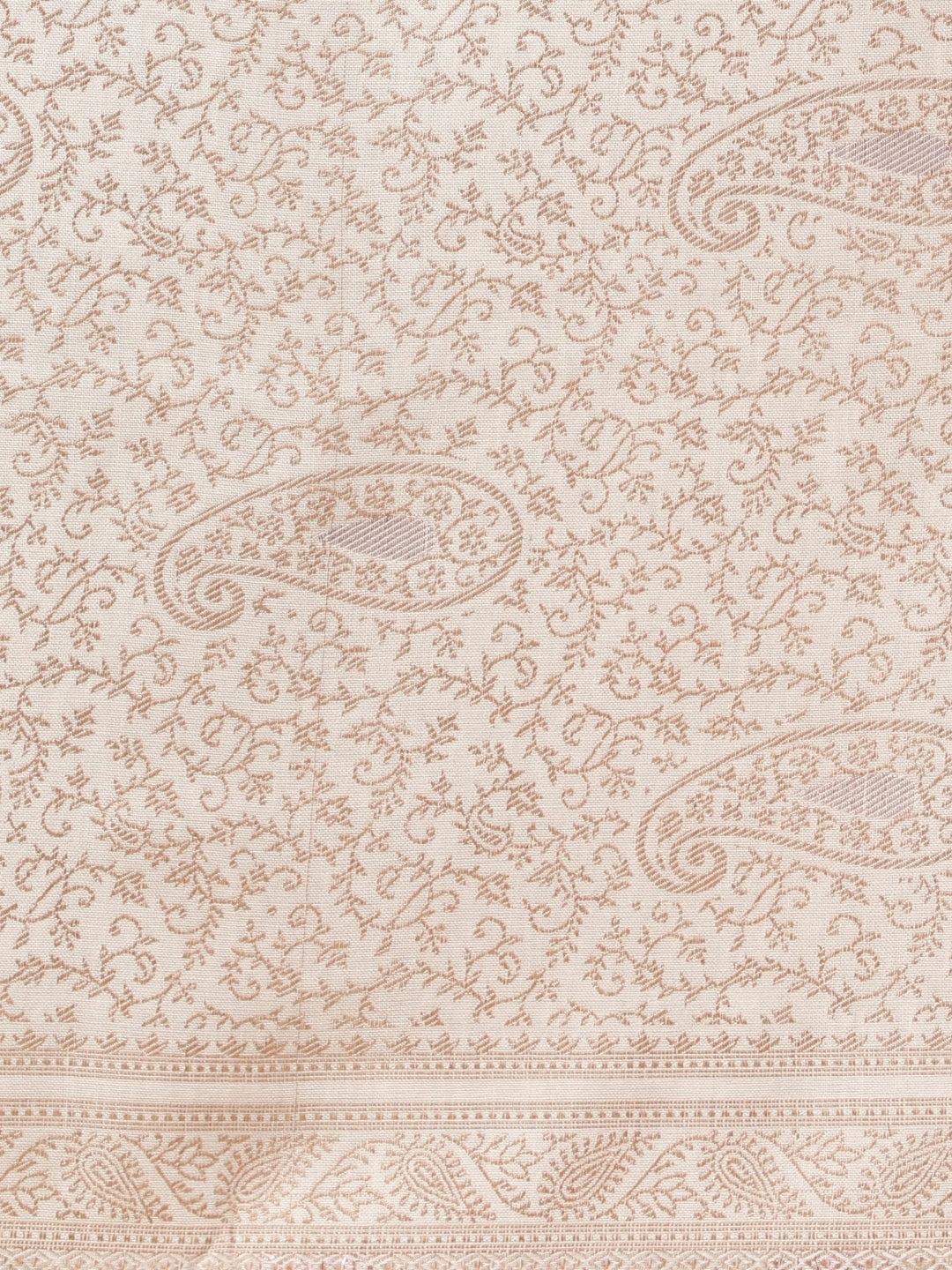 Tweedle Men’s Paisley Design, Zari Shawl - OffWhite, Size - 40 x 80 inches