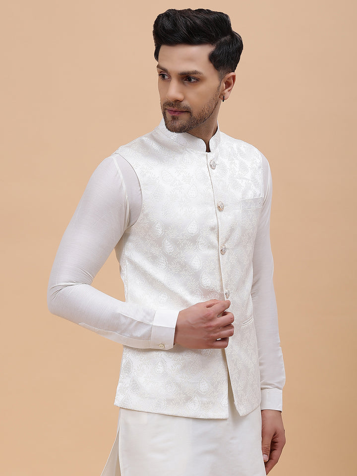 Woven Jacquard Nehru Jacket