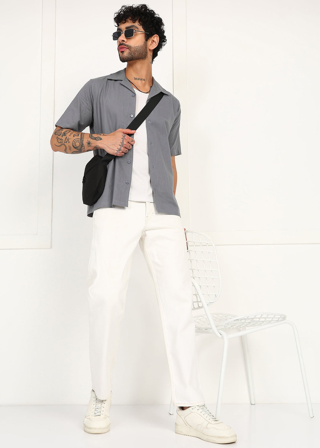 Fabmade Slate Ease Linen Shirt