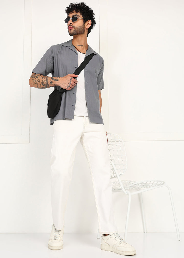 Fabmade Slate Ease Linen Shirt