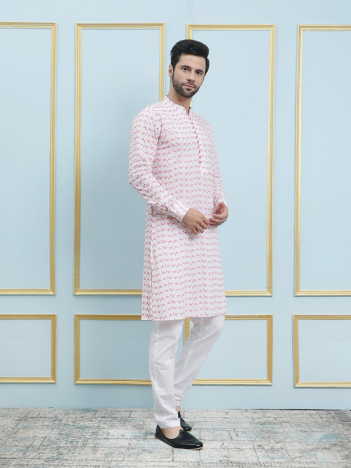 Embroidered Pure Cotton Straight Kurta