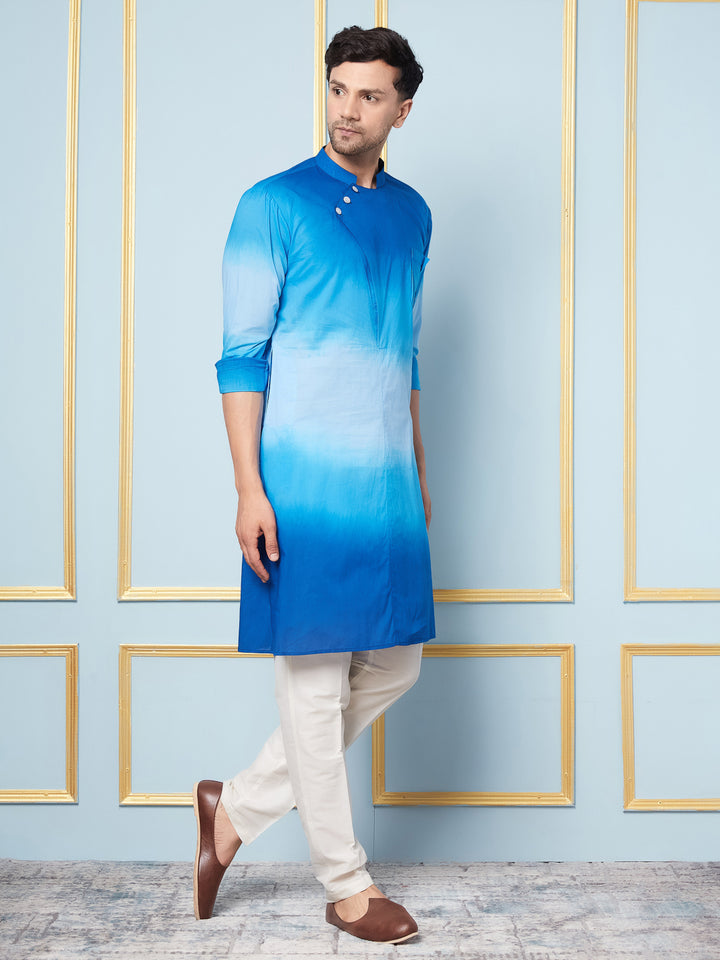 Ombre Dyed Pure Cotton Kurta with Pyjama