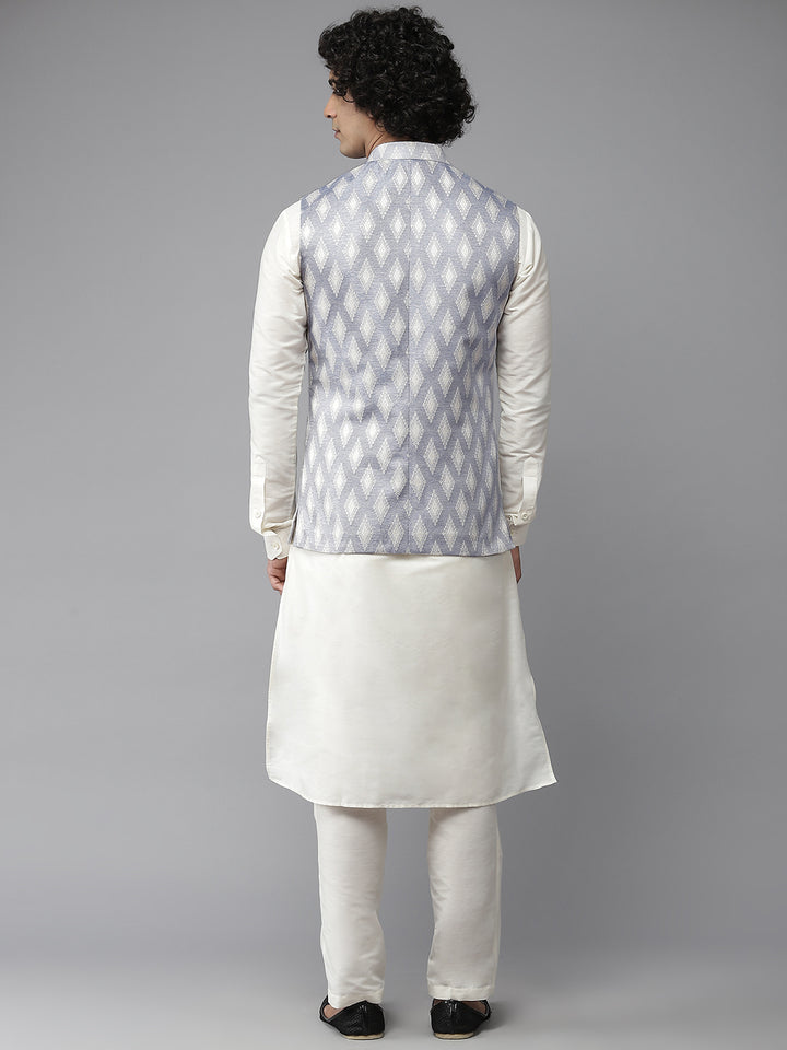 Woven Jacquard Nehru Jacket