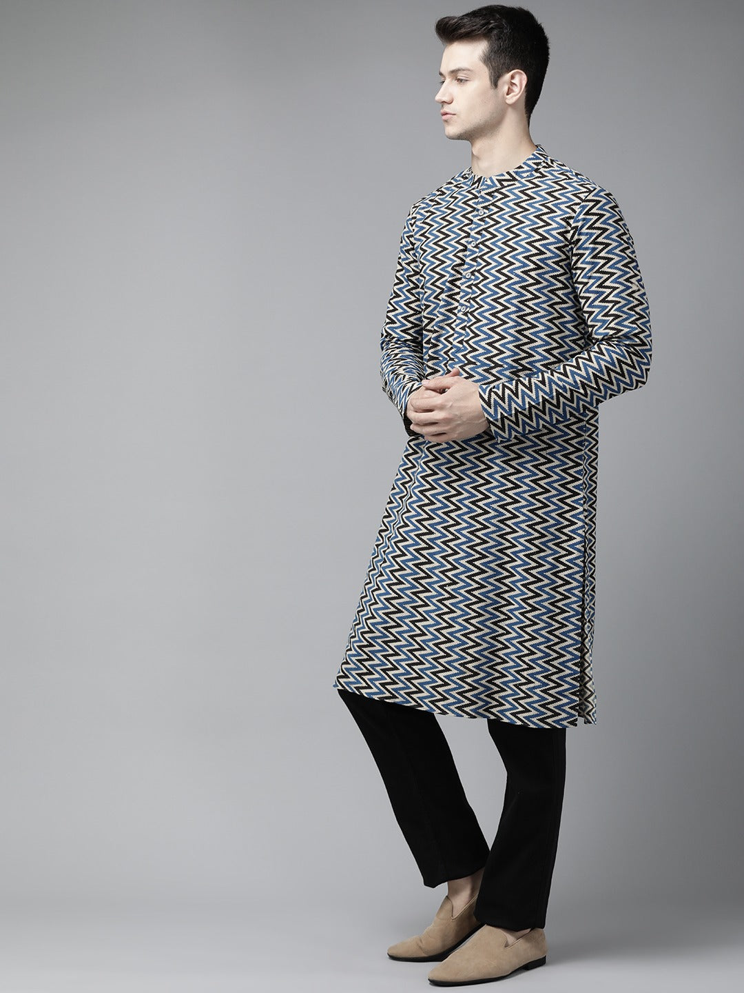 Handcrafted Block printed Kalamkari straight Sustainable kurta