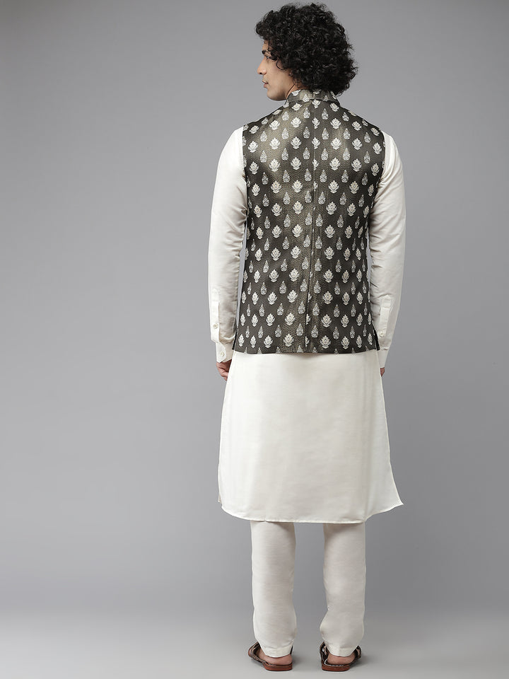 Woven Jacquard Nehru Jacket