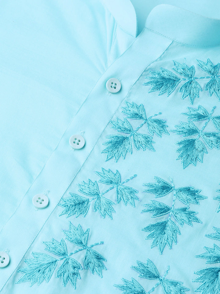 embroidered straight kurta