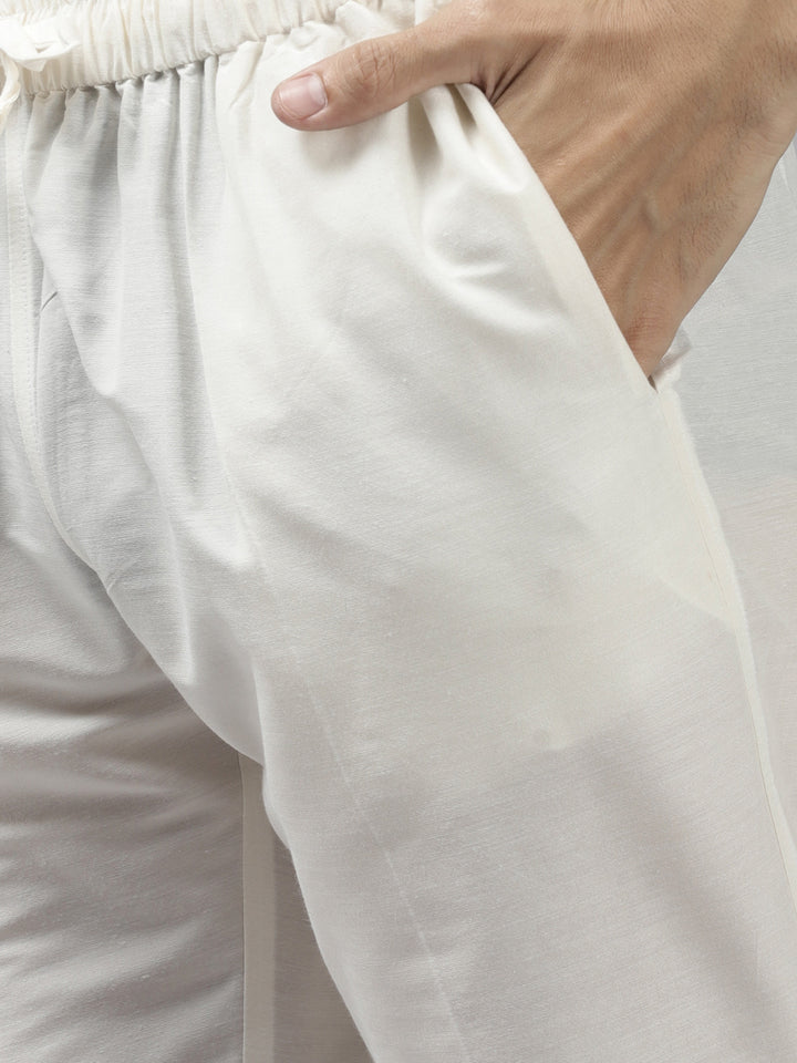 Men Mroon & beige thread work