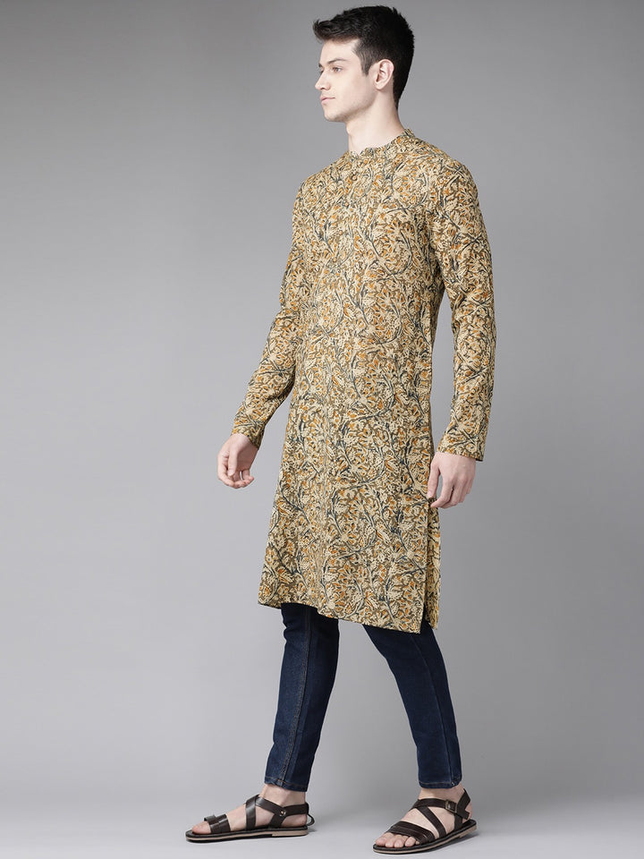 Handcrafted Block printed Kalamkari straight Sustainable kurta