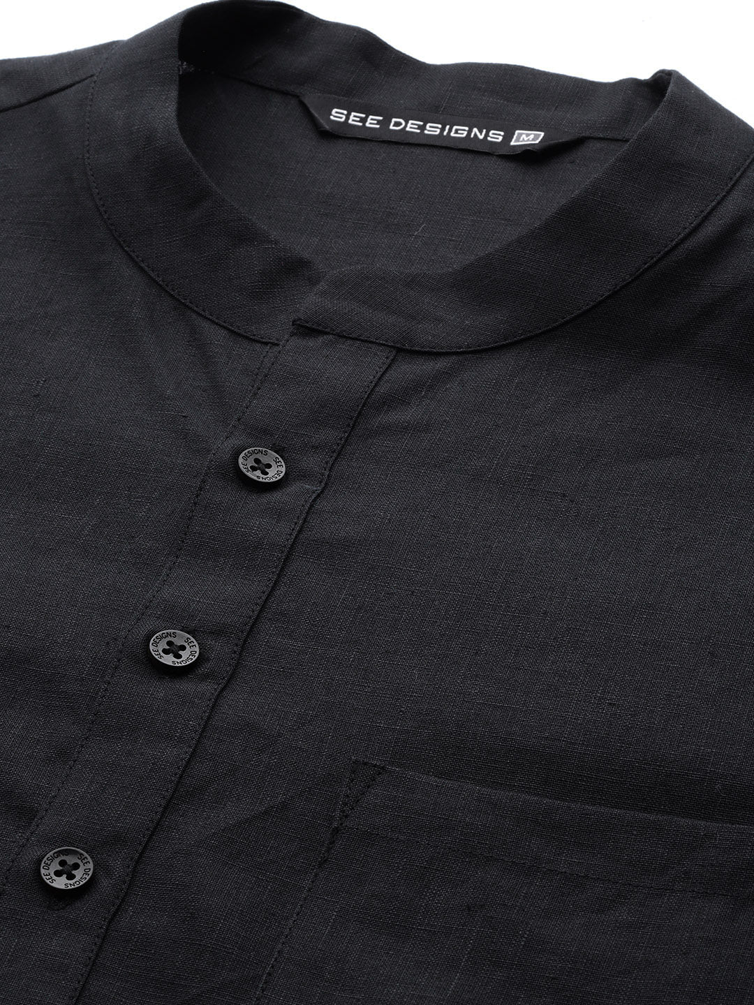 Pure Cotton Kurta with Pyjama & Printed Nehru Jacket