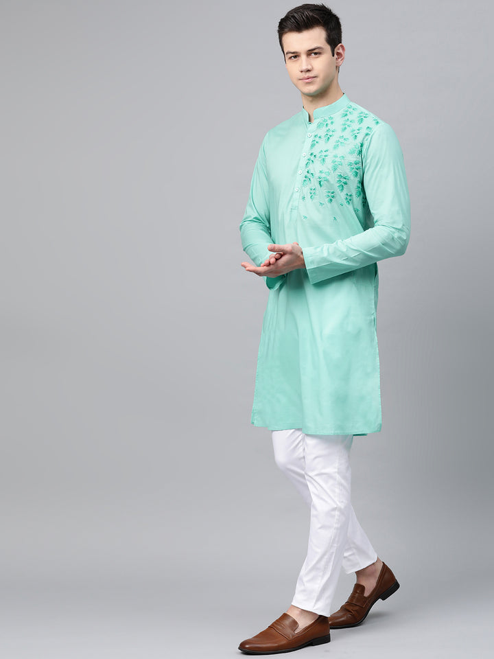 Embroidered Straight kurta with Pyjama