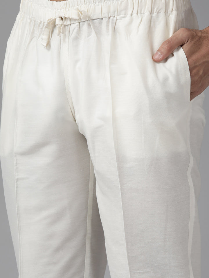 Silk Woven Straight Kurta with Pyjama