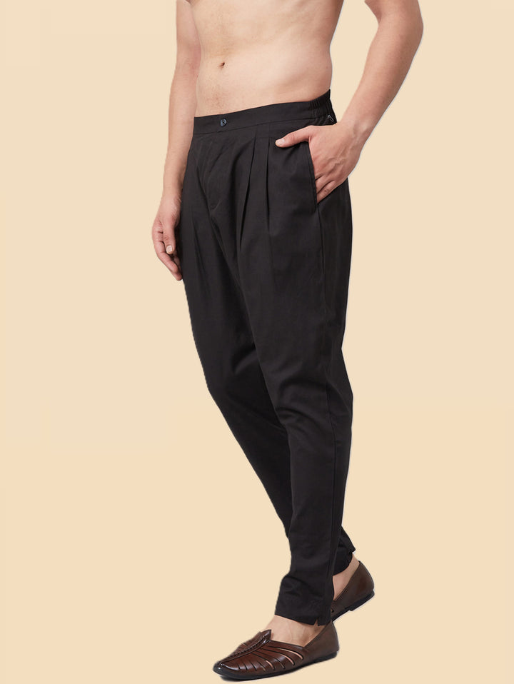 Men's Black Cotton Trousers style pant