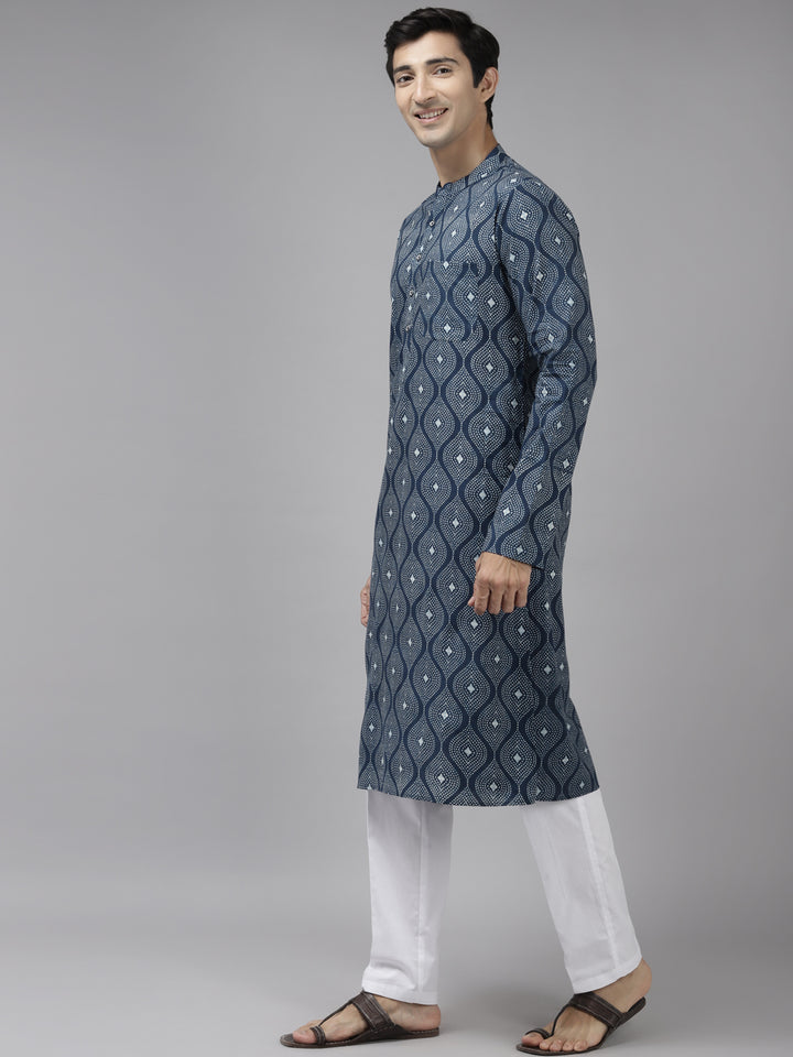 Printed Straight kurta with Pyjama