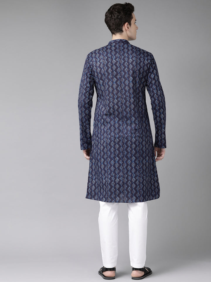 Printed Straight kurta with pyjama
