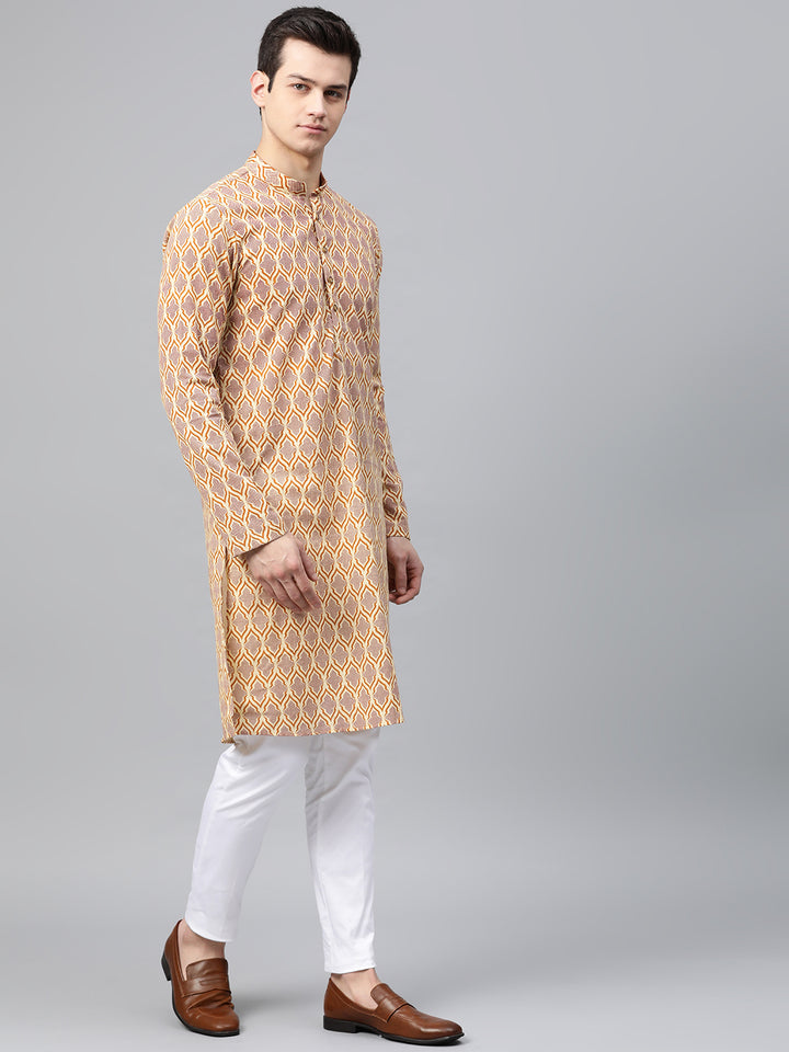 Printed Straight Kurta with Pyjama