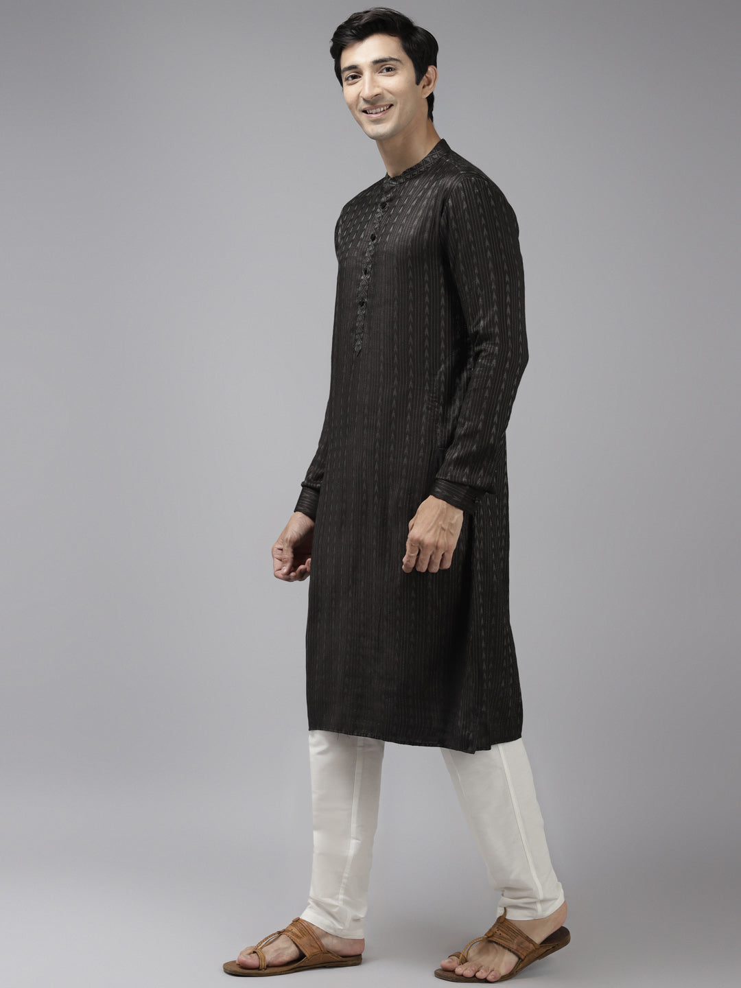 Silk Woven Straight kurta with Pyjama