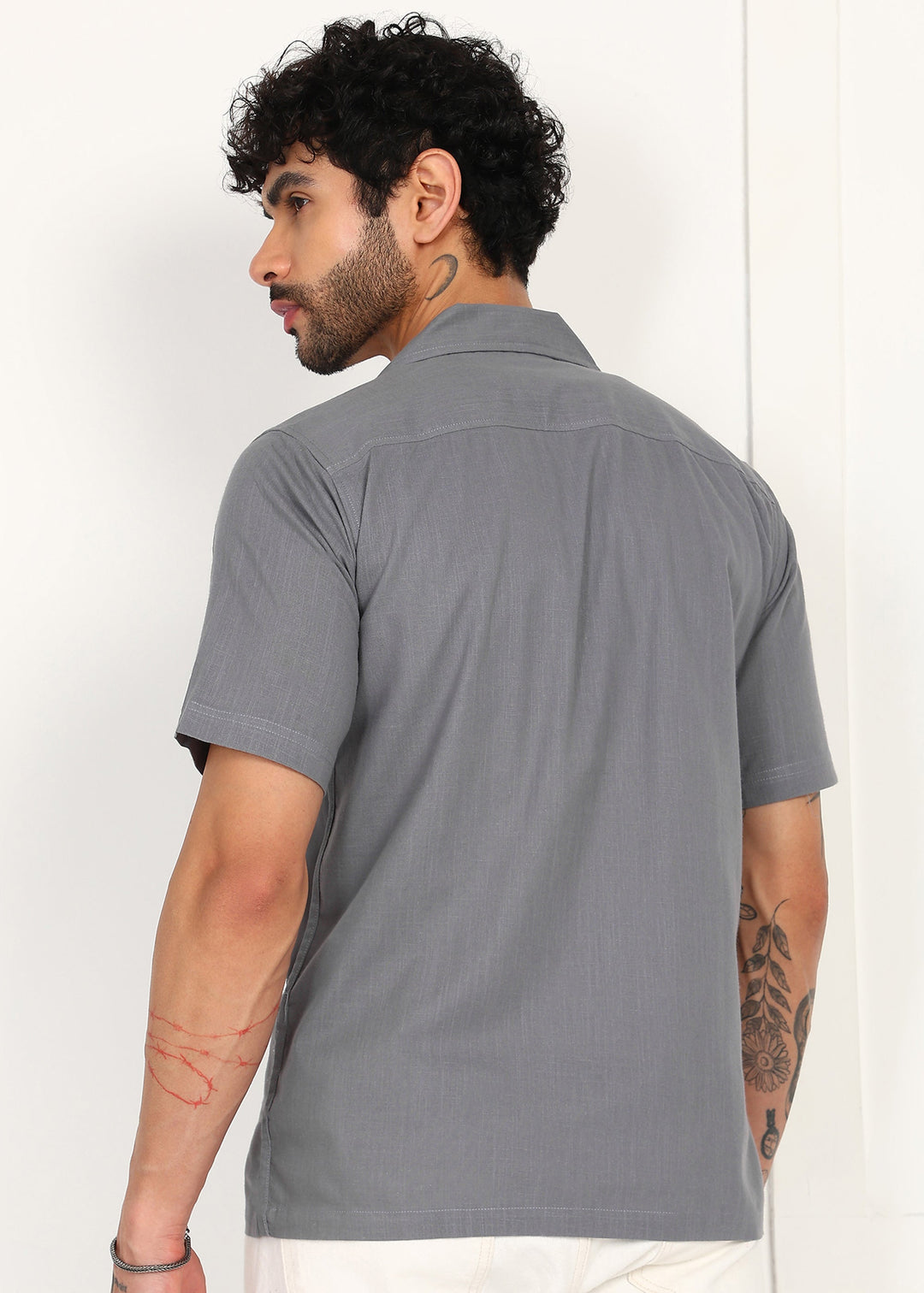 Fabmade Slate Ease Linen Shirt