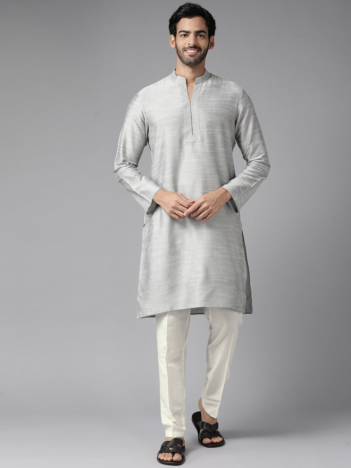 Cotton Silk Straight kurta with Pyjama