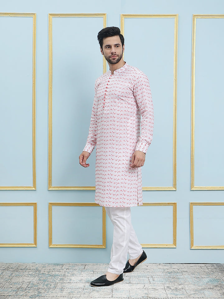 Embroidered Pure Cotton Straight Kurta