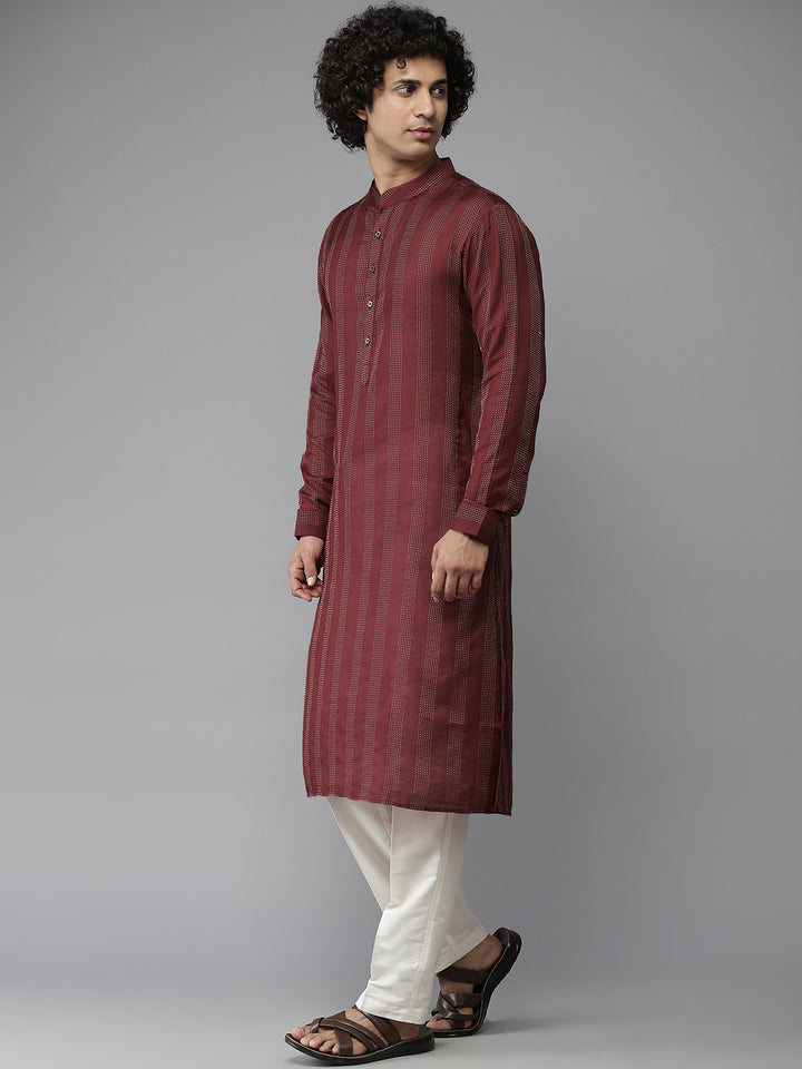 Silk Woven Straight Kurta with Pyjama