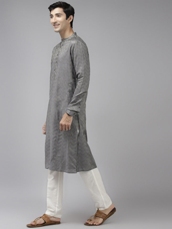 Silk Woven Straight Kurta