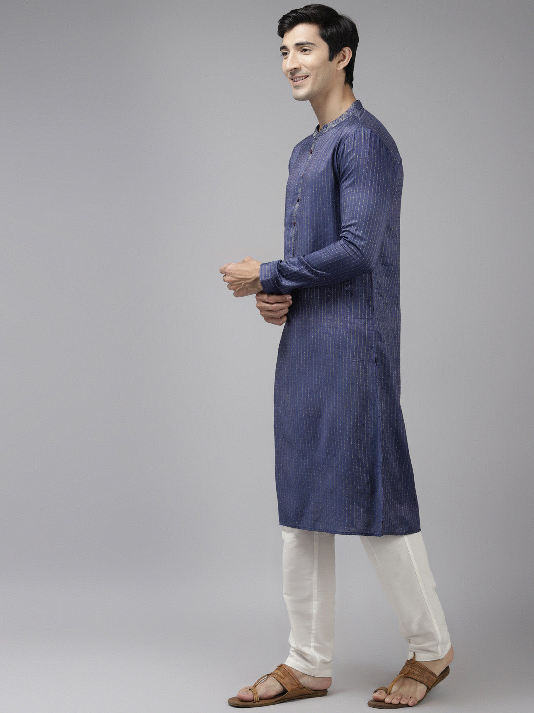 Silk Woven Straight Kurta