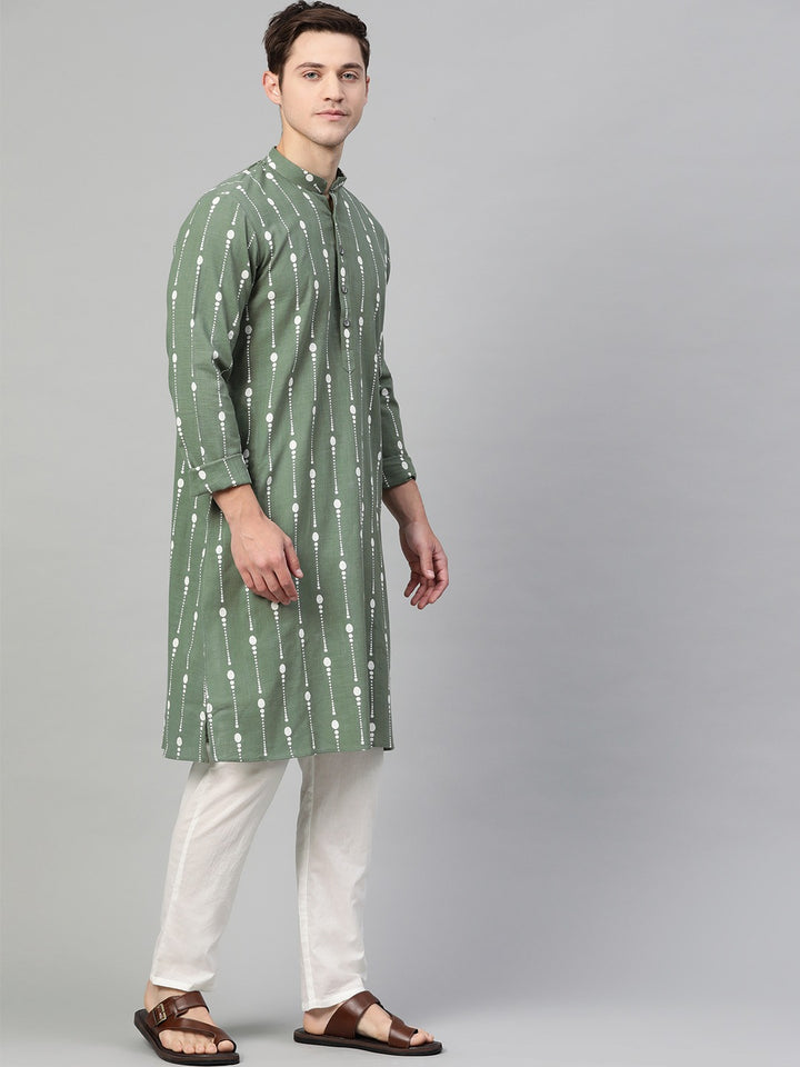 Printed Straight kurta with Pyjama