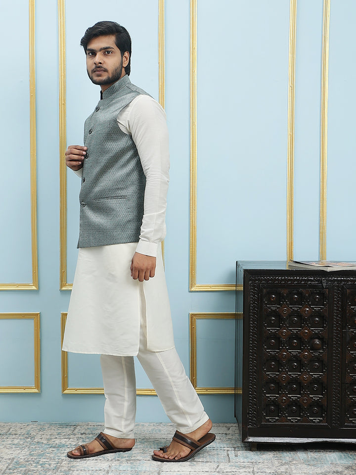 Woven Jacquard Nehru Jacket