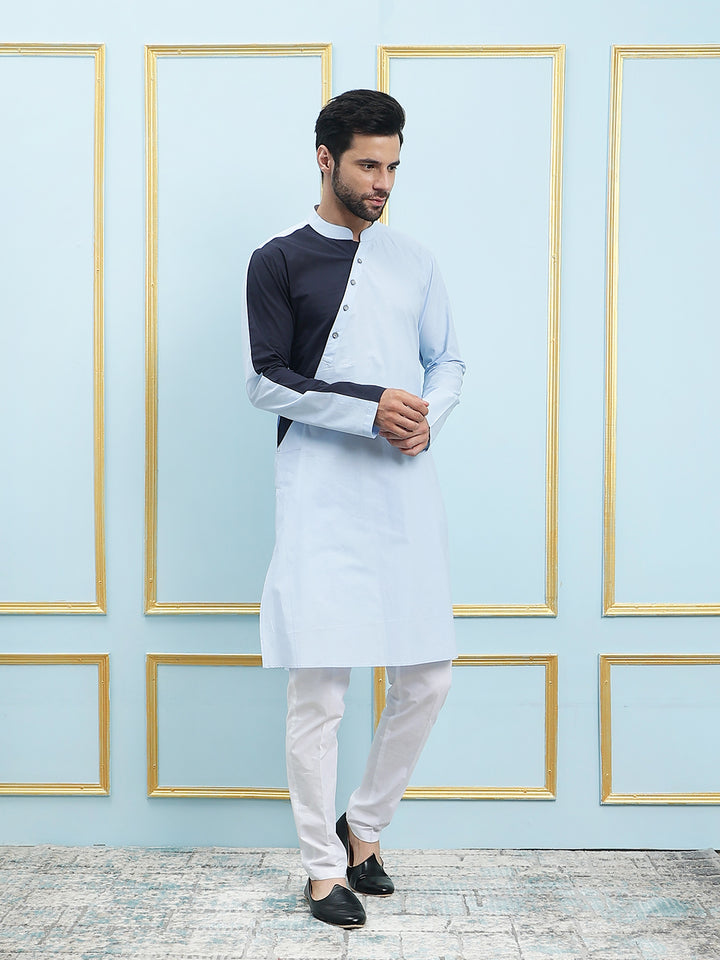 Solid Pure Cotton Straight Kurta with Princess Panel