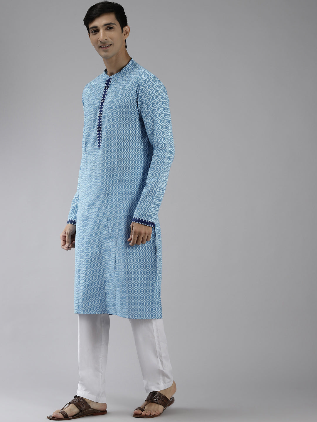 Printed Straight kurta with Pyjama