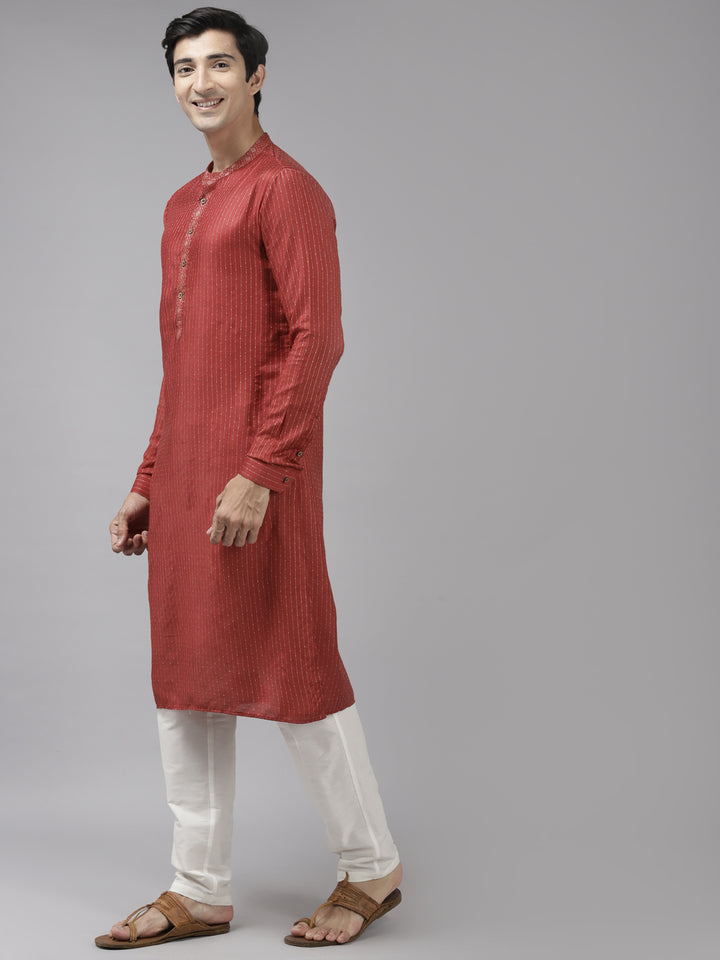 Silk Woven Straight kurta with Pyjama