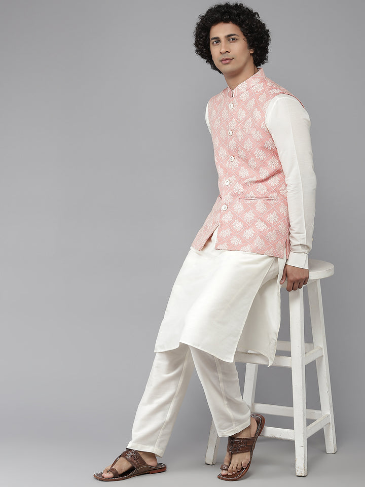 Woven Jacquard Nehru Jacket