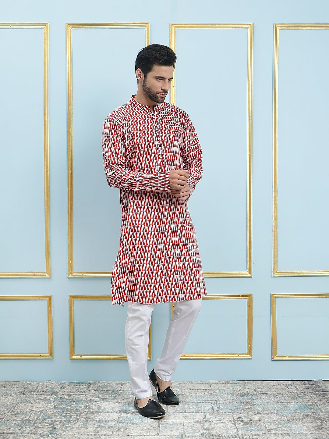 Printed Pure Cotton Straight Kurta