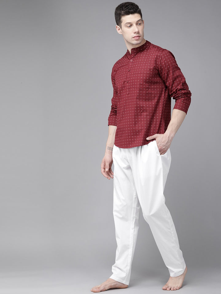 Men White Pure Cotton Lounge Pants-Pyjama