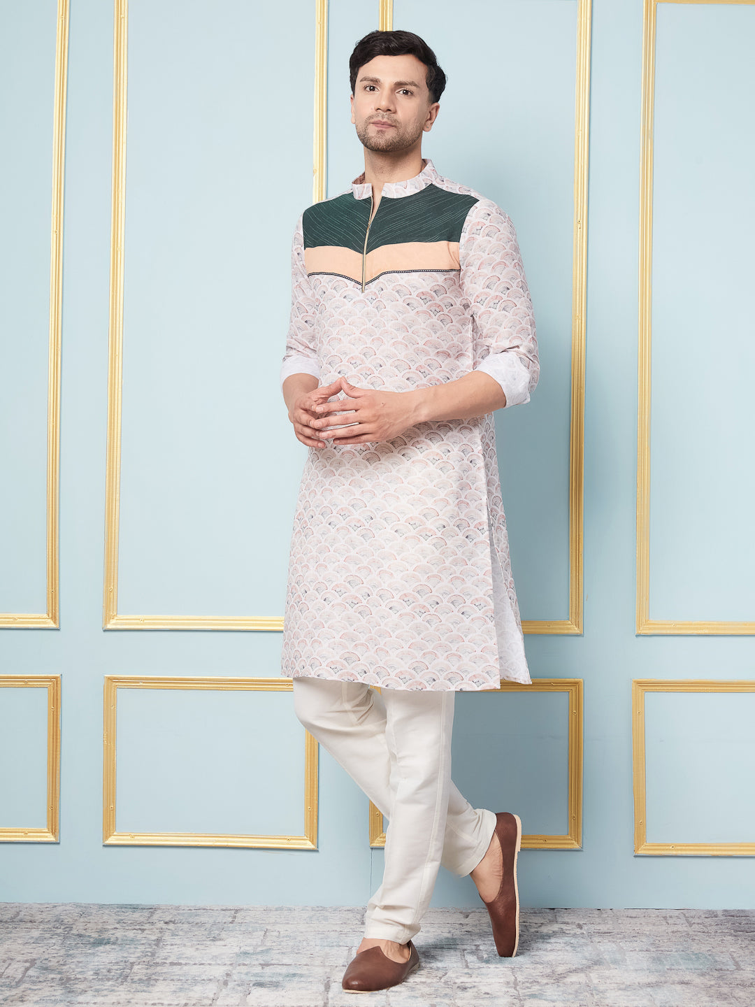 Geometric printed Cotton Kurta