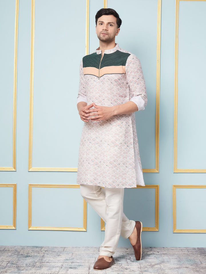 Geometric printed Cotton Kurta