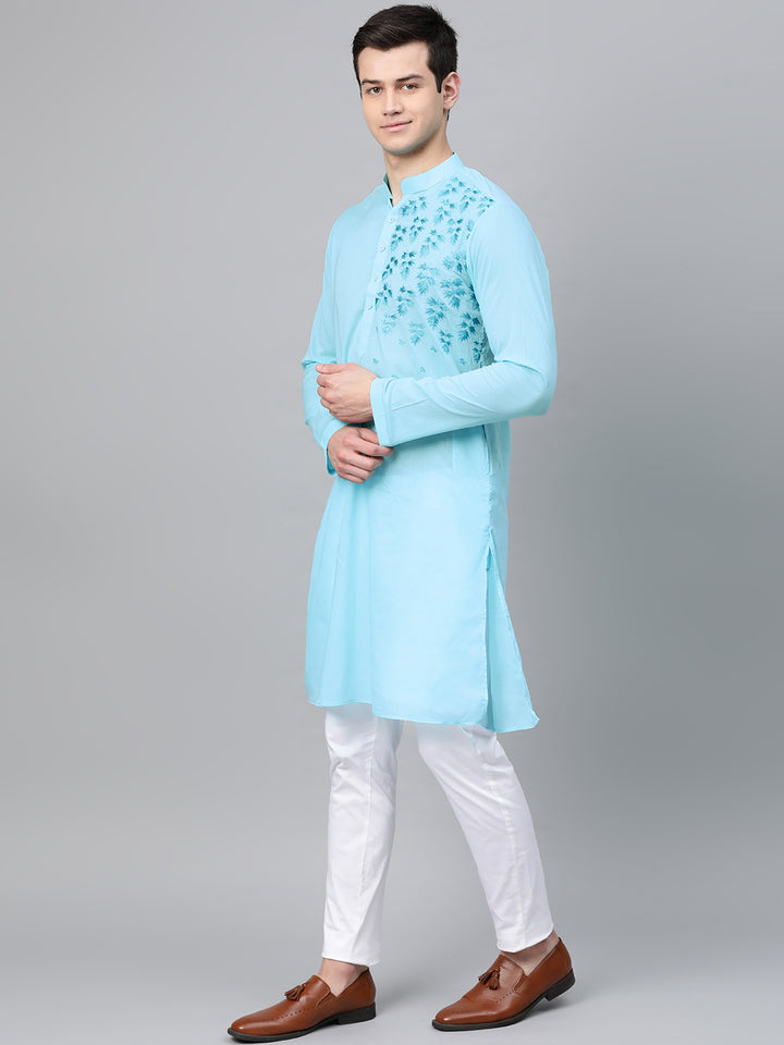 embroidered straight kurta