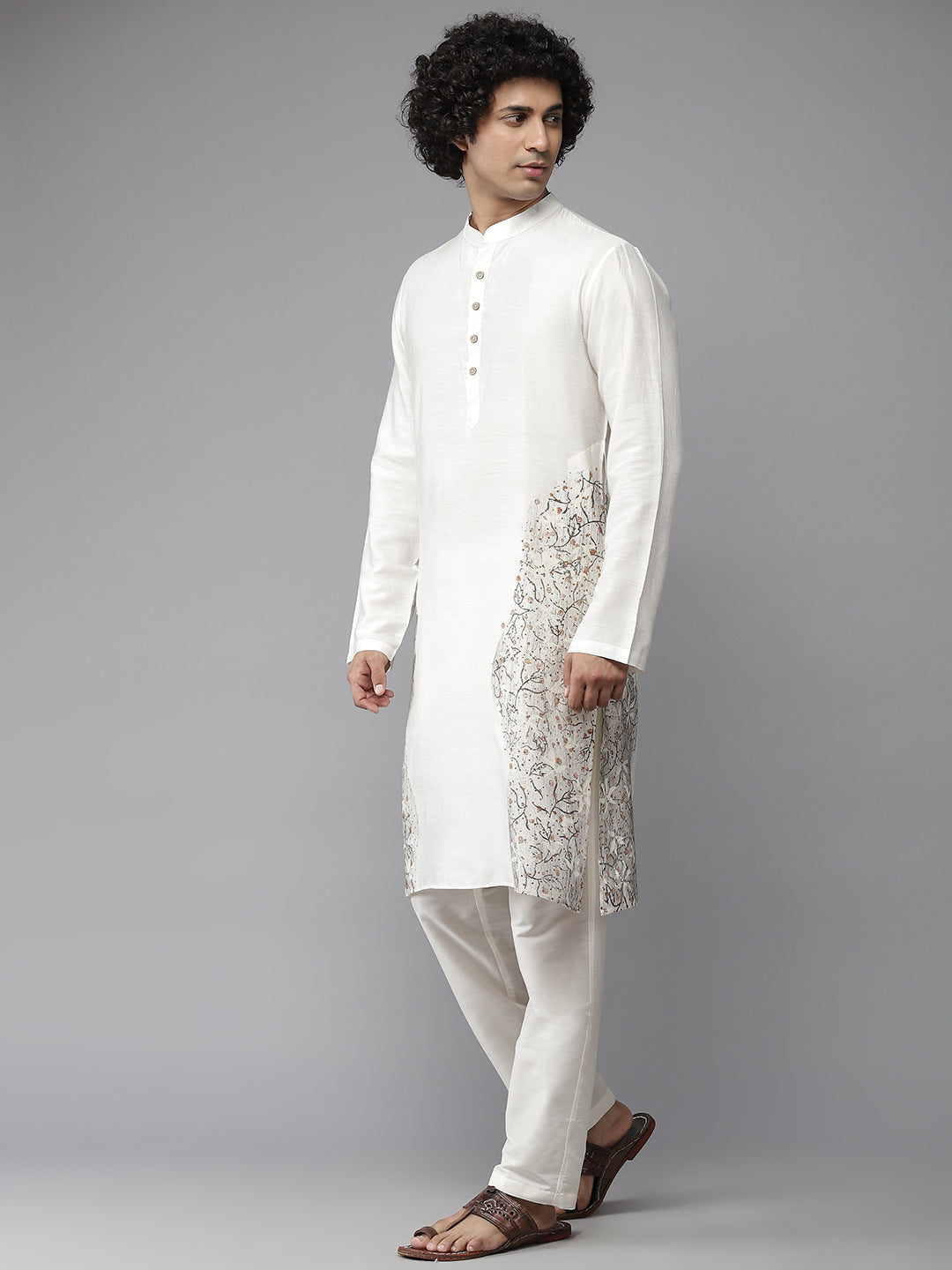 Cotton Silk Straight kurta with Pyjama