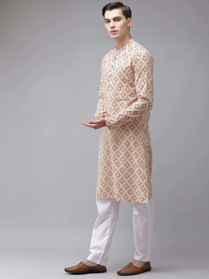 Handcrafted Block Printed Sustainable Straight Kurta with Pyjama