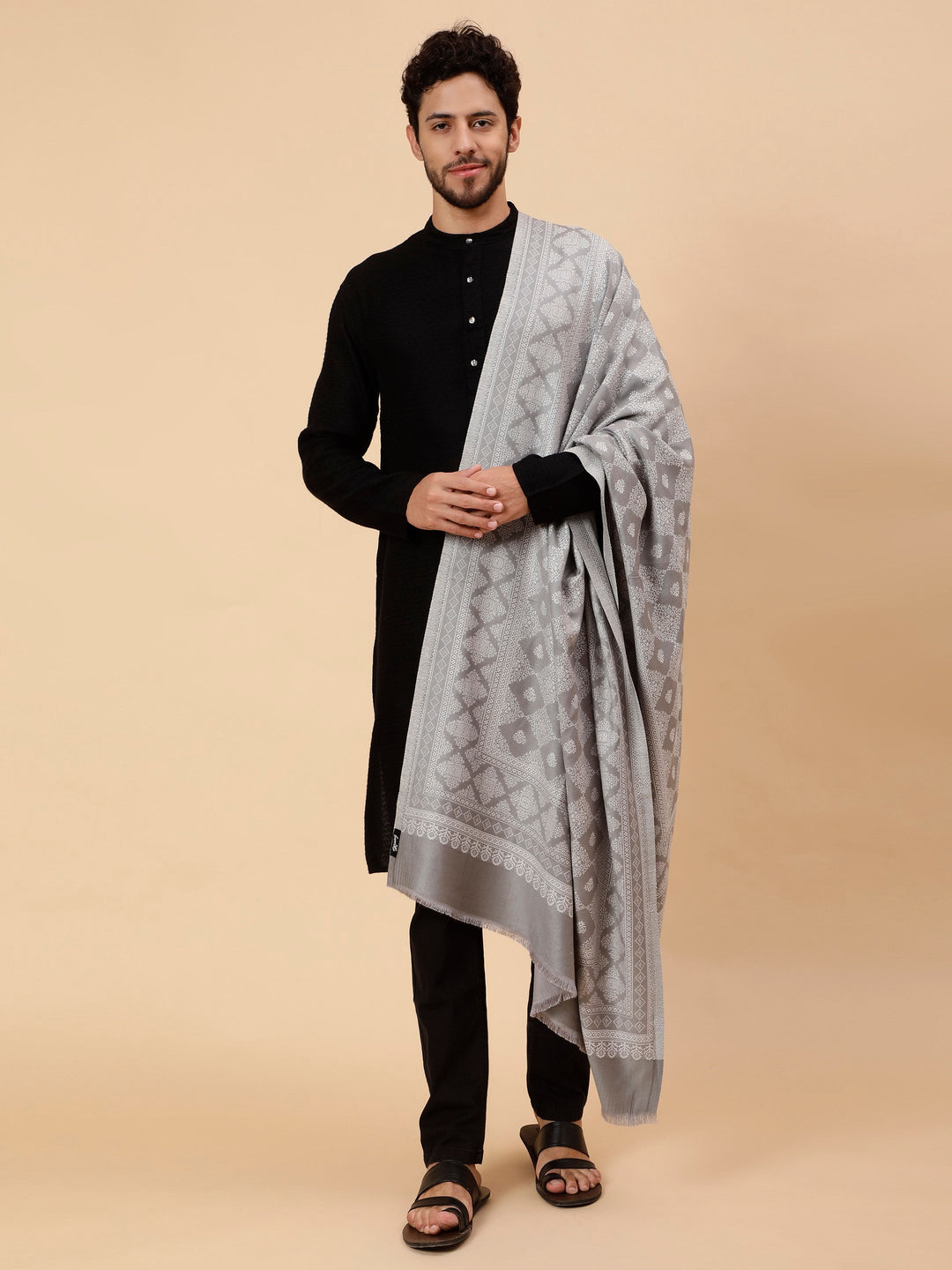  Grey Woolen Shawl for Men | 