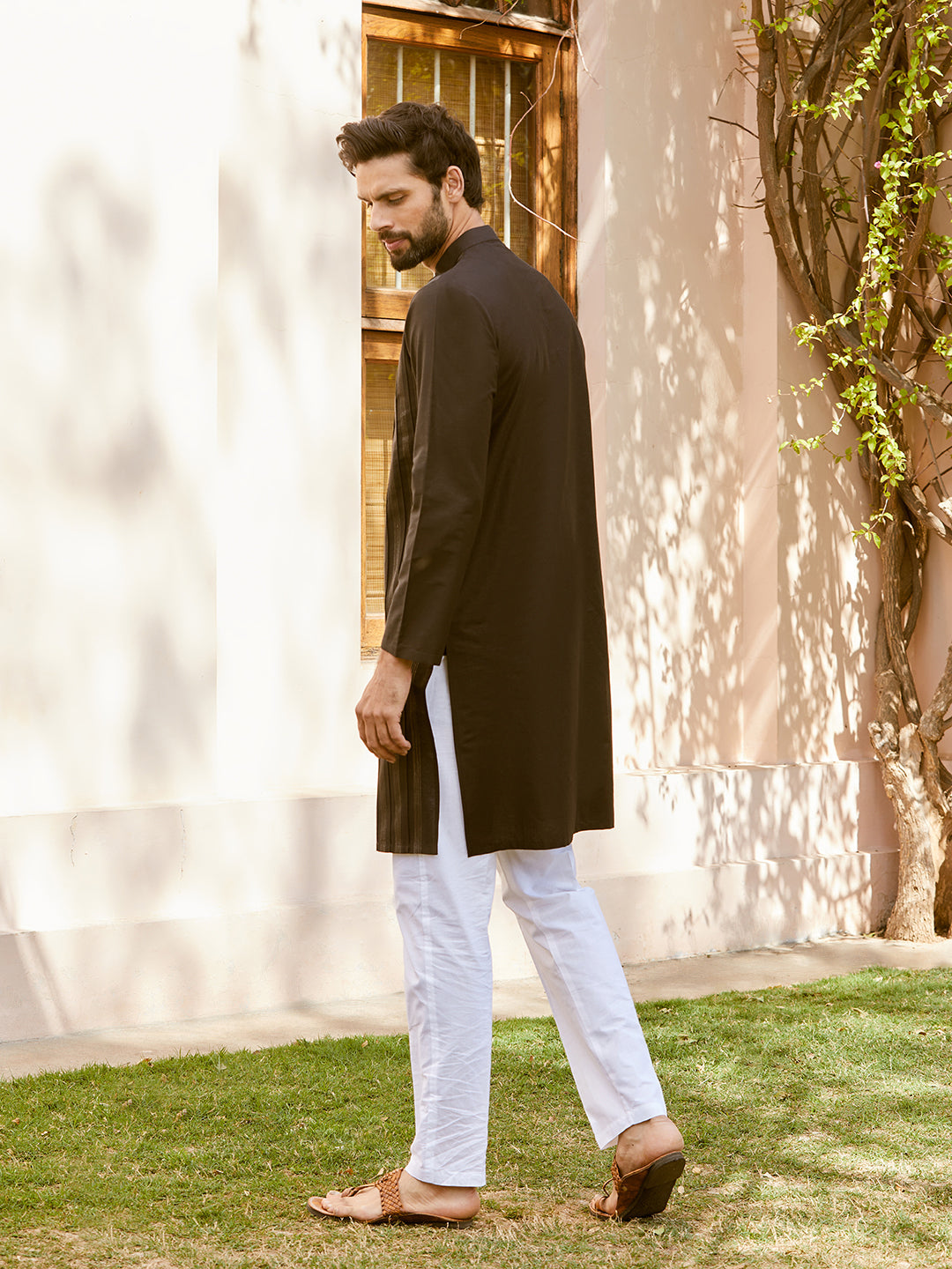 Thread Worked Pure Cotton Straight Kurta