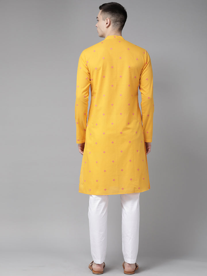 Handwove Ikat Straight Kurta with Pyjama