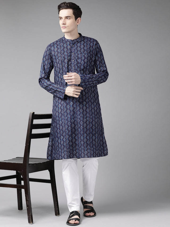 Printed Straight kurta with pyjama