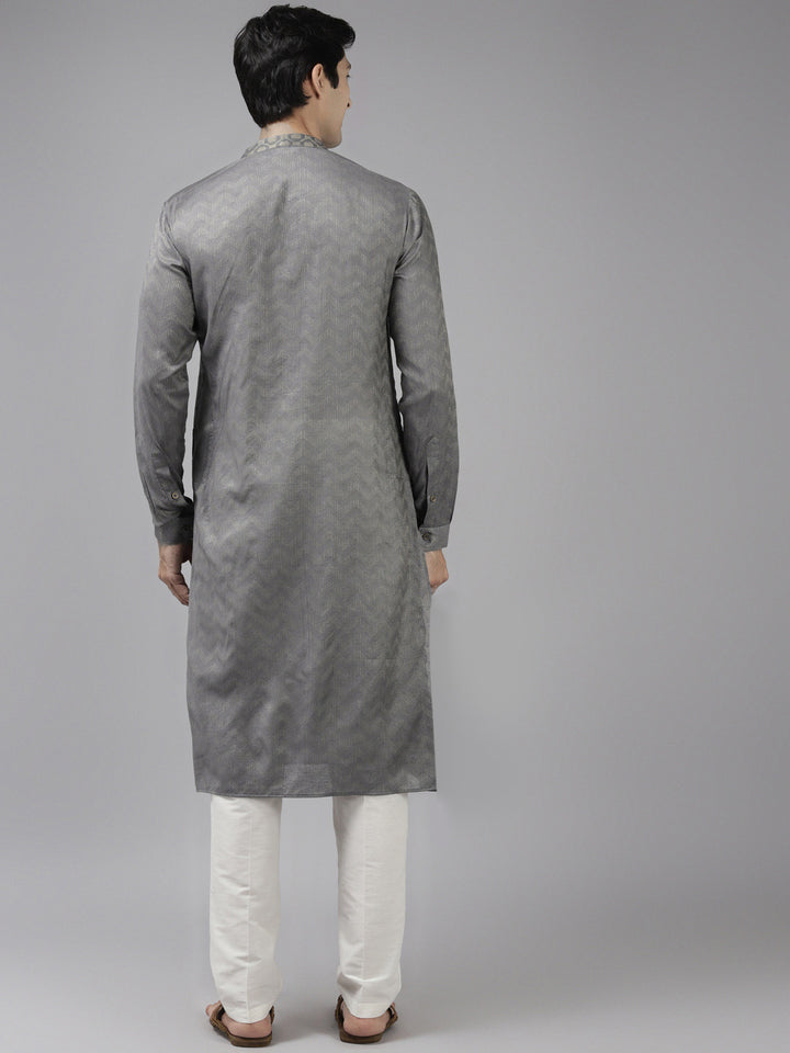 Silk Woven Straight Kurta