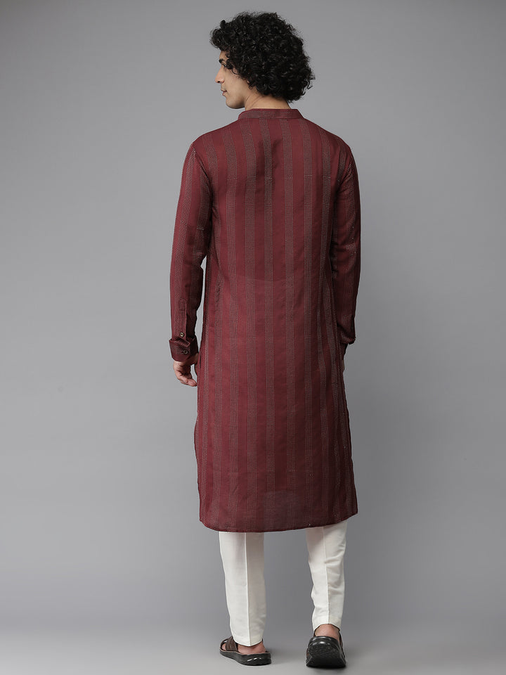 Silk Woven Straight Kurta with Pyjama