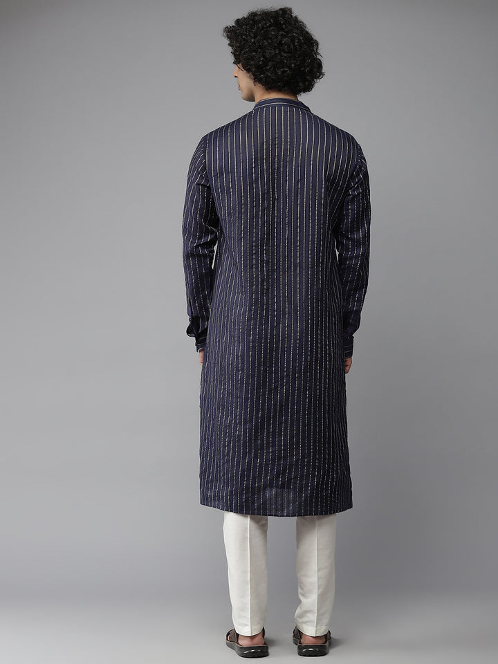 Silk Woven Straight Kurta with Pyjama