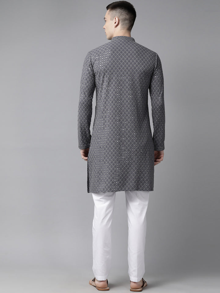Sequins Embroidered Rayon Kurta