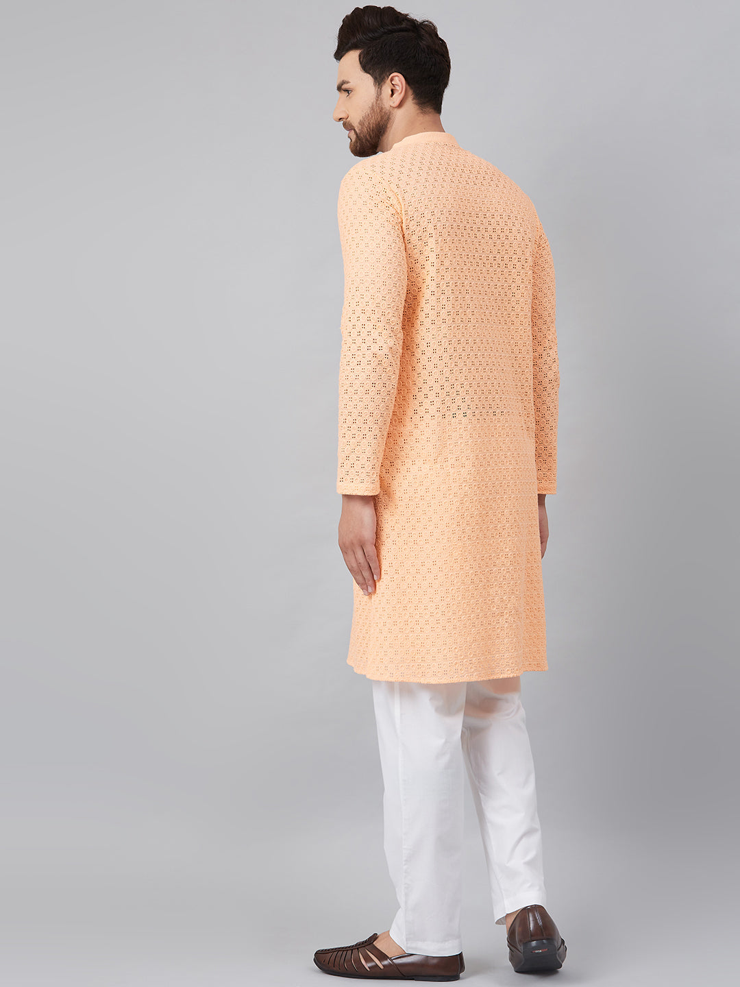 Chikankari Embroidered Straight kurta with Pyjama