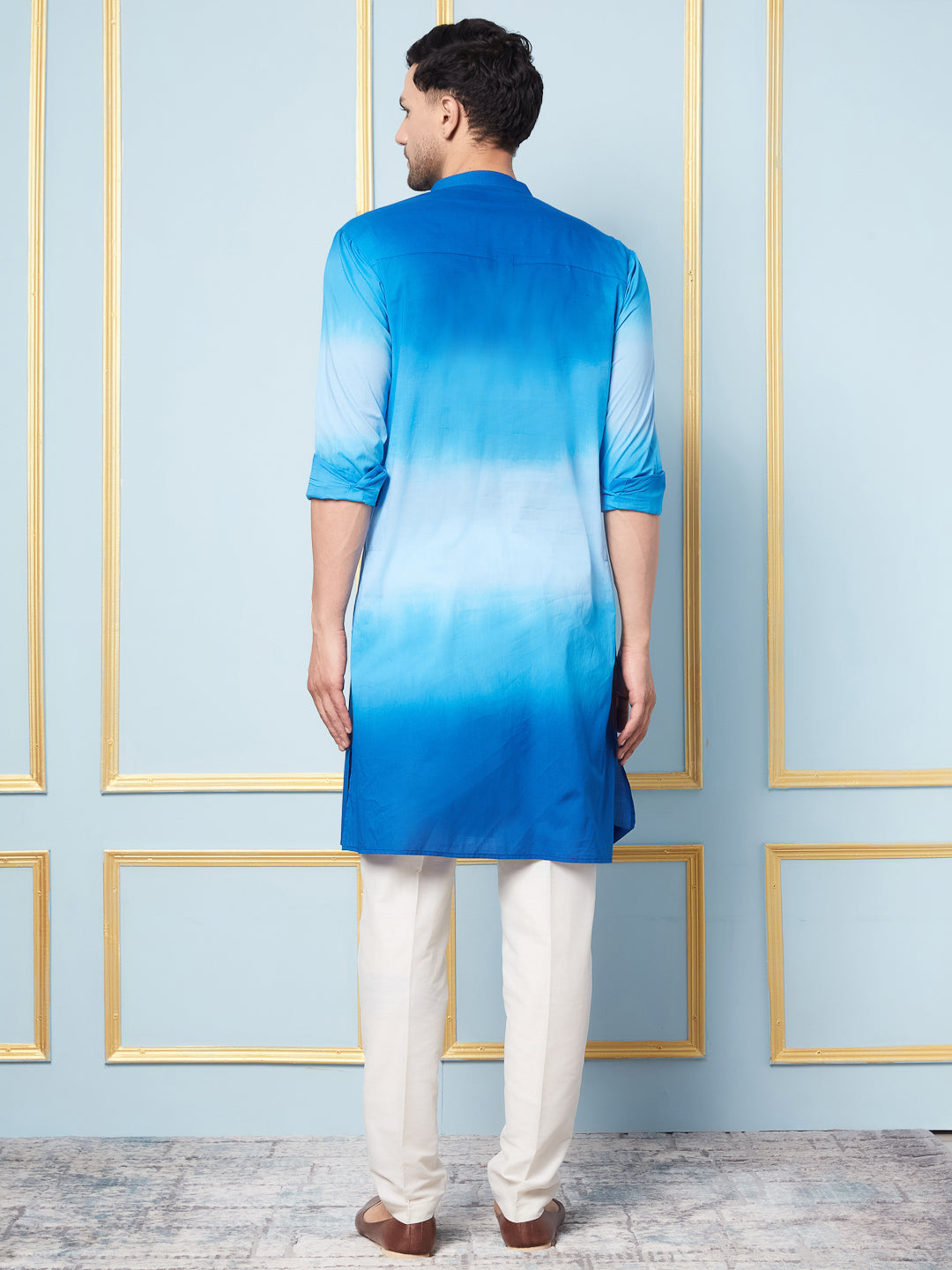 Ombre Dyed Pure Cotton Kurta with Pyjama