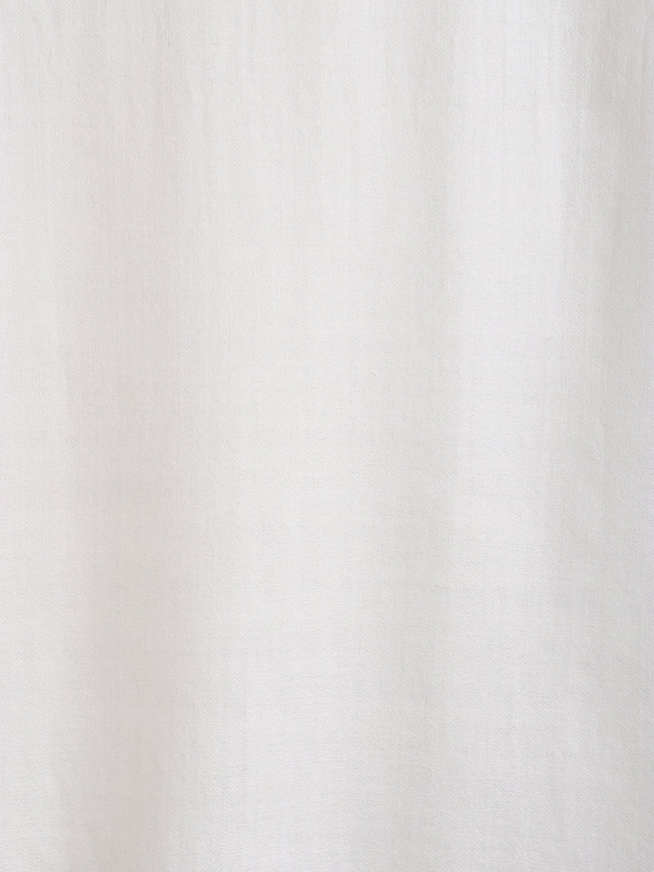 Tweedle Men’s Plain Woollen Stole / Scarf / Muffler– White